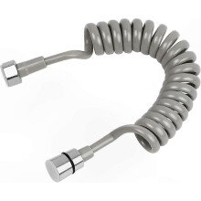 Flexible 2M Extendable Stainless Steel Spring Shower Hose Bath Faucet Bidet Sprayer