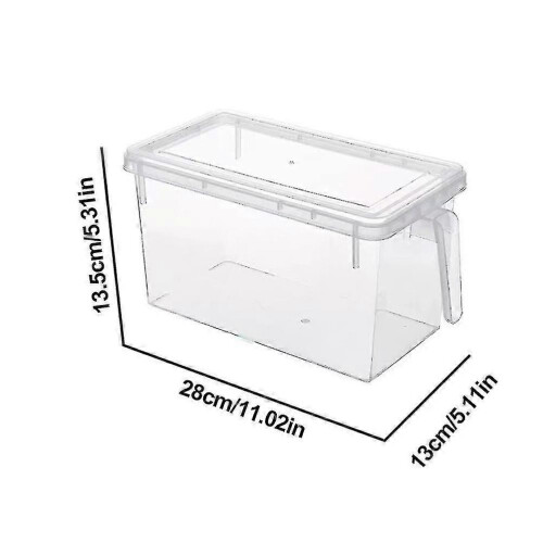 BPA-Free Clear Plastic Fridge Organizer Boxes with Lids 2-Pack Kitchen Food Storage Set for Home 1