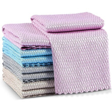 8 Pack Fish Scale Streak Free Easy Clean Nanoscale Microfiber Polish Cloth for Glass Car