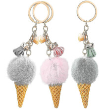 3Pcs Kawaii Plush Ice Cream Keychain Bag Hanging Charm Fun Party Favor for Keys Bags