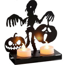 Unique Halloween 2-Cup Tea Light Candle Holder Home Table Decor Gift