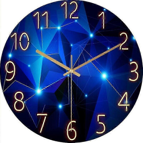 Round Silent Modern Quartz Vggklocka 30cm Batteridriven Wall Clock