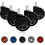 5-Pack Gaming Chair Casters Anti-Fall Smooth Gliding Replaceable Replacement Wheels Black 1