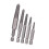 5pcs Hex Shank Fine Teeth Broken Screw Extractor Damaged Bolts Removal Tool Easy Out Kit 5