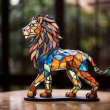 Ornement animal de table en acrylique coloré - Décoration intérieure - Cadeau de pendaison de crémaillère - Moderne - SYCHTV