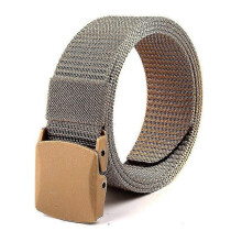 Ceinture tactique militaire ajustable pour homme, idéale pour les voyages en extérieur, boucle en plastique, 125 cm
