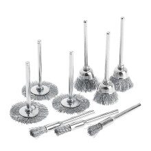 9Pcs Carbon Steel Wire Wheel Brushes Die Grinder Rotary Tool Engraver
