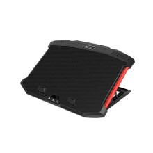 X100 Laptop Cooler Stand Dual Cooling Fans 2 USB Ports Adjustable Heights Angles