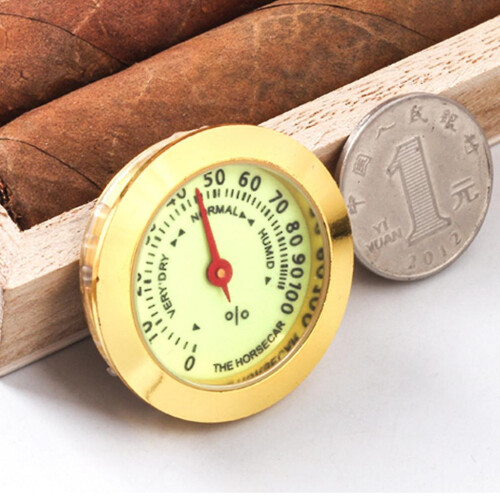 Professional Round Cigar Hygrometer High Precision Tobacco Moisture Humidity Meter 2