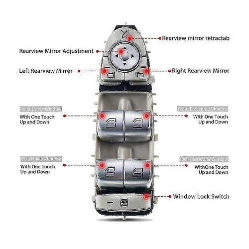 Mercedes-Benz C300 2015-2018 Front Left Master Power Window Switch 2