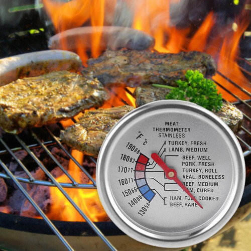 12in Dial Instant Read Deep Fry Meat BBQ Thermometer for Brewing 1