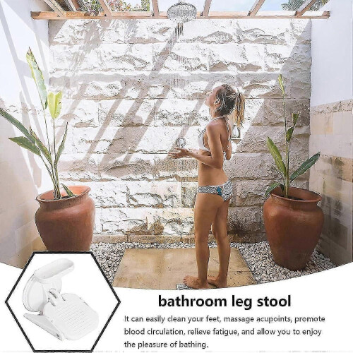 Bathroom Foot Rest for Shaving Legs with Suction Cup Pedal Stool 2