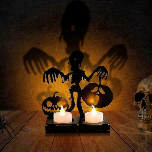 Unique Halloween 2-Cup Tea Light Candle Holder Home Table Decor Gift 1