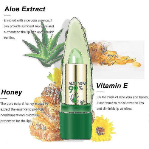 Aloe Vera Magic Temperature Color Change Lipstick Set 3Pcs Makeup 2