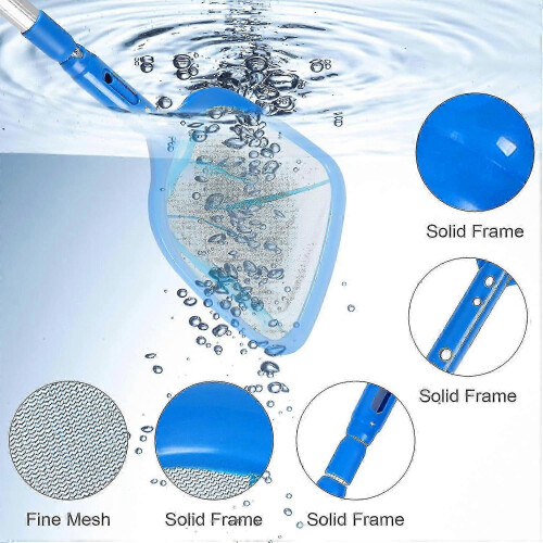 Swimming Pool Spa Landing Net Retractable Pole Robust Frame Skimmer Basin Carp Net 2