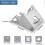 12 Pcs Silver Commercial Fridge Freezer Shelf Clips 1.5mm Thick Support Brackets 2