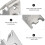 12 Pcs Silver Commercial Fridge Freezer Shelf Clips 1.5mm Thick Support Brackets 3