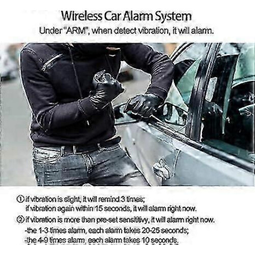 Wireless One-Way Car Alarm Remote Control Car Search Vibration Sensor Auto-Sense 1