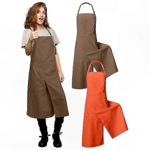 2-Pack Long Artisan Split Leg Aprons for Pottery & Ceramics Unisex 1