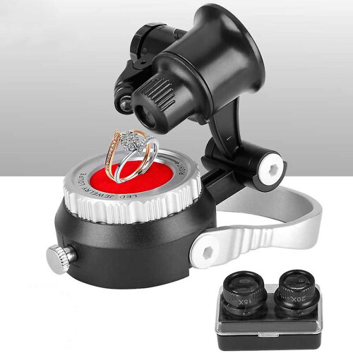 Lente d'ingrandimento a LED per gioiellieri, 10X, 20X, 25X, per gemme e gioielli. 2