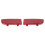Red Bumper Reflector Pair for Mercedes Vito W639 2003-2015 2