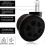 5-Pack Gaming Chair Casters Anti-Fall Smooth Gliding Replaceable Replacement Wheels Black 3