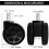 5-Pack Gaming Chair Casters Anti-Fall Smooth Gliding Replaceable Replacement Wheels Black 4