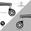 5-Pack Gaming Chair Casters Anti-Fall Smooth Gliding Replaceable Replacement Wheels Black 5
