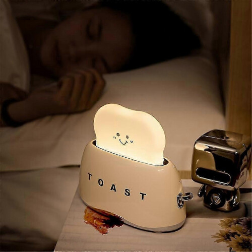 Yellow Retro Toaster Shaped Desk Lamp Decor Gift 1