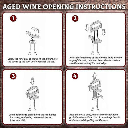 Two-Prong Wine Corkscrew for Old Fragile Corks - Two-Prong Cork Puller 1