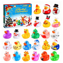 Calendario conto alla rovescia anatra gomma impermeabile bambini figure da collezione per fare il bagno e giocare