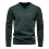 (LightGray,L)Minimalistischer Baumwollpullover mit V-Ausschnitt für junge Männer Herbstsaison mit Farbe einfarbig 5