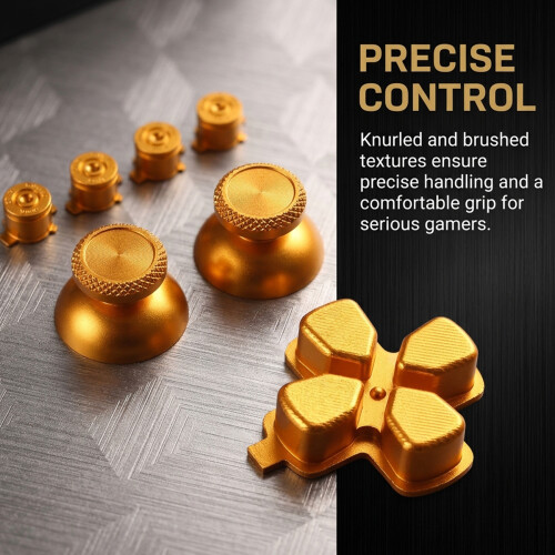 For PS5 7 in 1 Button Set, ABXY & D-Pad Buttons with Joystick Caps, Replacement Accessories for  5 Controller 2