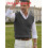 (Dark Gray,M)Men Sleeveless Knit Top With Polyester Fabric Fine Textured Pattern Fall Spring 1