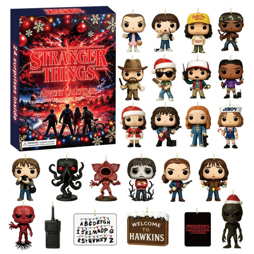 Stranger Things Holiday Countdown Calendar With Ornaments For Festive Gift