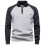(Gray Black,S)Herren Herbst Langarm Strick mit einfarbigem Design für urbane Freizeitkleidung 1