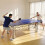 SPORTNOW 9 ft Folding Ping Pong Table Top for Billiard Tables with Net 1