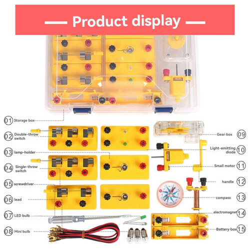 Electric Kids Toy Basic Circuit Electricity Learning Kit Physics Teaching Aids Education DIY Assembly Experiment 2