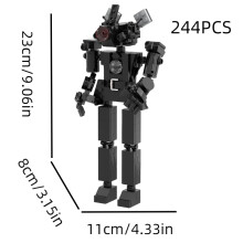 (Style B)Monitor de inodoro Skibidi hombre bloques de construcción abdominales hágalo usted mismo figura juguete creativo regalo niños