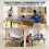 SPORTNOW 9 ft Folding Ping Pong Table Top for Billiard Tables with Net 4