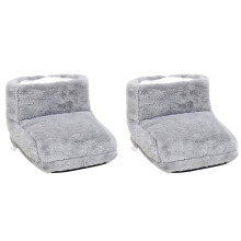 2X Electric Foot Warmer Foot Heating Pad USB Household Foot Heater Washable Double Feet Slippers