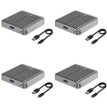 4X M2 2230 10Gbps for NVME  Dual Protocol M. 2 to USB Type C SSD Adapter Case for NVME PCIE NGFF  SSD Disk Box