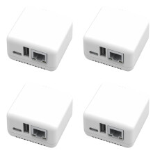 4PCS NP330 Network USB 2.0 Print Server USB2.0  Printer Server 100Mbps RJ45 Connection for Androids Phones EU Plug
