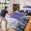 SPORTNOW 9 ft Folding Ping Pong Table Top for Billiard Tables with Net 9