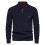 (Black,S)Herren Herbst Langarm Strick mit einfarbigem Design für urbane Freizeitkleidung 7