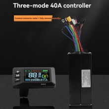 36V 48V 52V 40A Borstlös Controller GD02 Meter LCD Display+130X Gasspjällsats för El-Sparkcykel El-Bike Reparationssats