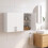 Homcom HOMCOM Bathroom Wall Cabinet, 3 Doors, Adjustable Shelf, High Gloss White 2