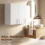 Homcom HOMCOM Bathroom Wall Cabinet, 3 Doors, Adjustable Shelf, High Gloss White 6