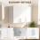 Homcom HOMCOM Bathroom Wall Cabinet, 3 Doors, Adjustable Shelf, High Gloss White 7