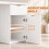 Homcom HOMCOM Computer Desk with Drawer, Reversible Office Des, White 6